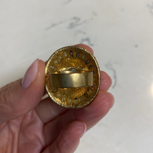 Blue Cocktail Ring - Picture 3 of 4